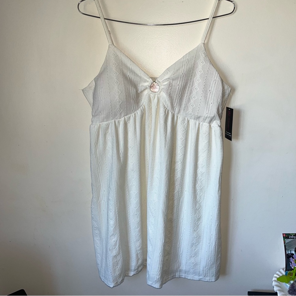 No Boundaries White Mini Dress